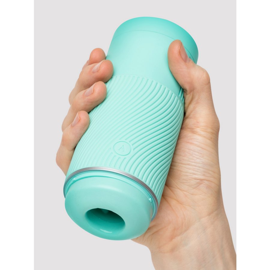 Arcwave Pow silicone dual-entry manual stroker in green