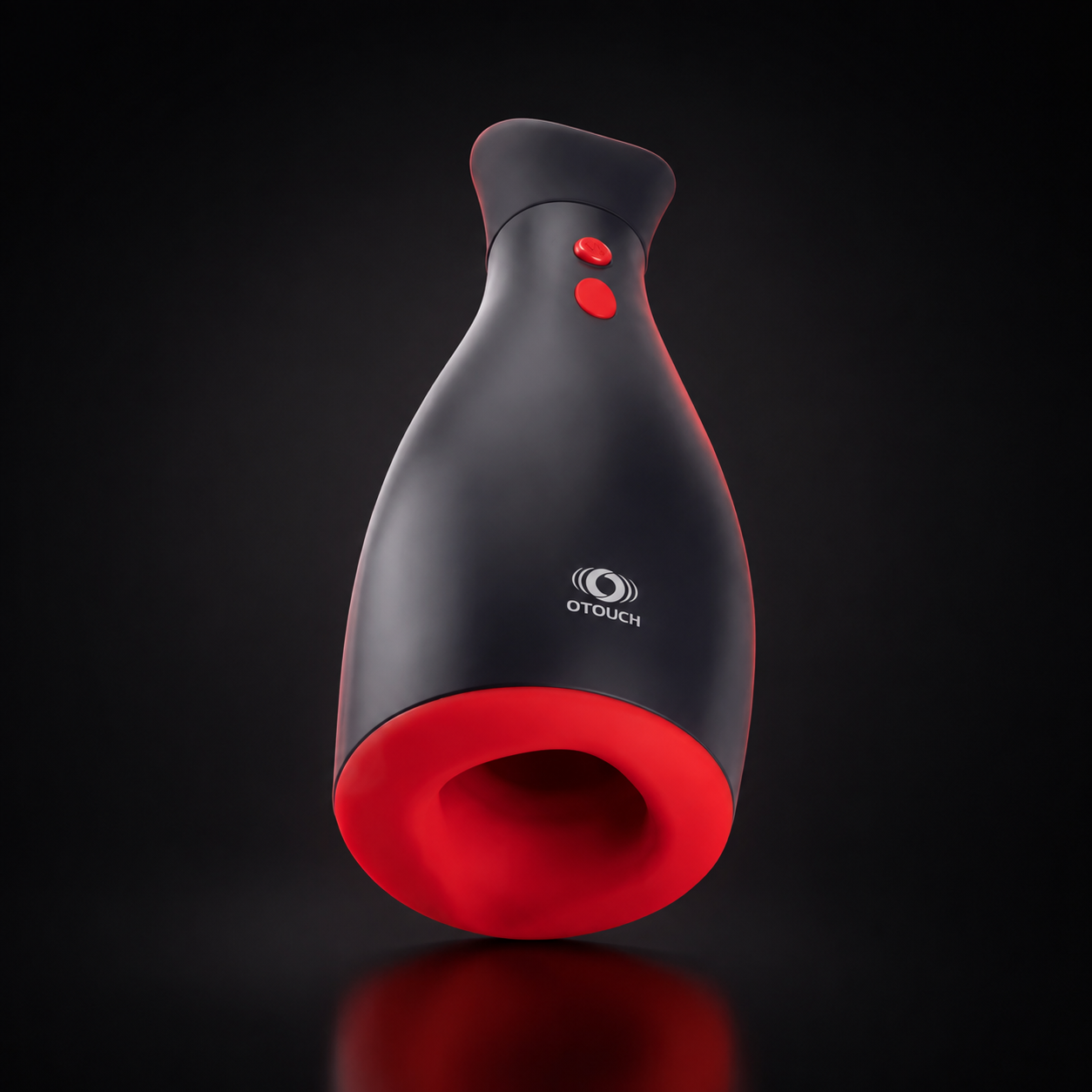 Edited stock product image of the gray and red Otouch Ninja 2 on a dark background